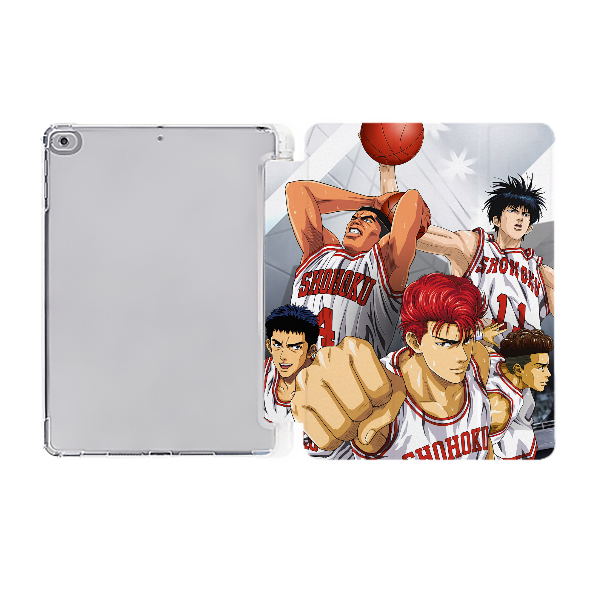 （画像用） SLAM DUNK／スラムダンク IPad ケース ペン収納付き 三つ折りスタンド PUレザー×シリコン 対応機種9.5/10.5/10.9インチ